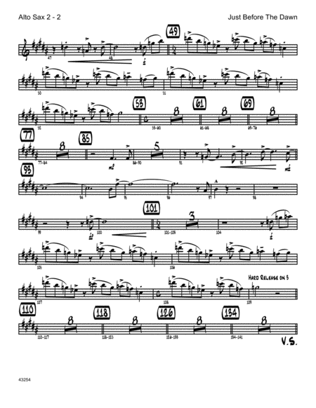 Just Before The Dawn 2nd Eb Alto Saxophone Page 2