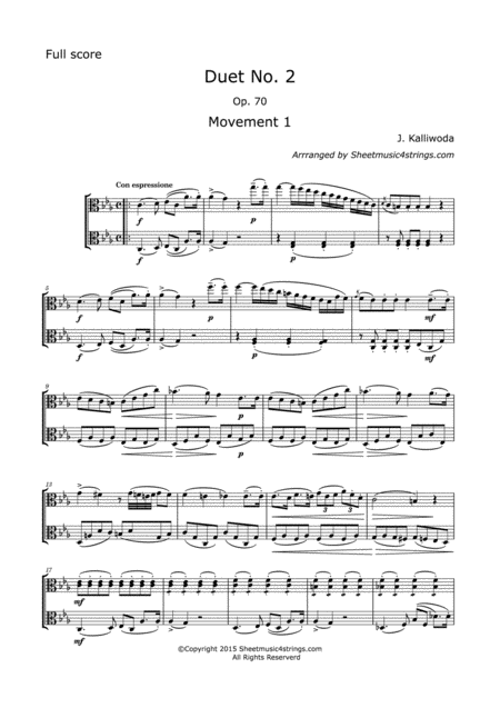 Kalliwoda J Duet No 2 All Mvts Op 70 For Two Violas Page 2