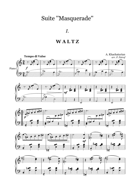 Khachaturian Suite From The Masquerade Piano Solo Page 2