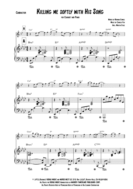 Killing Me Softly With His Song For Clarinet And Piano Page 2