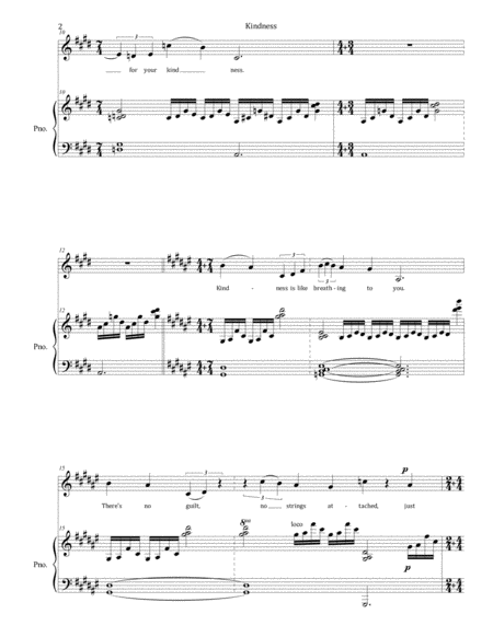 Kindness High Voice Solo With Piano Page 2