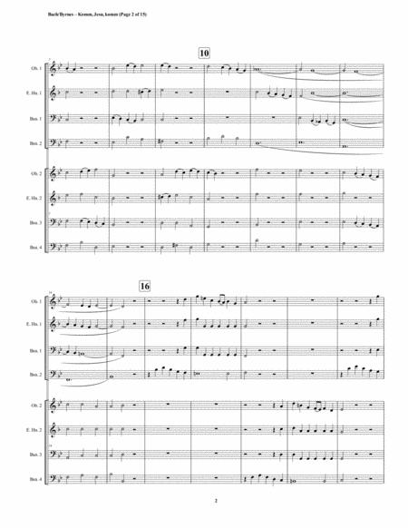 Komm Jesu Komm Motette By Js Bach Double Double Reed Choir Page 2