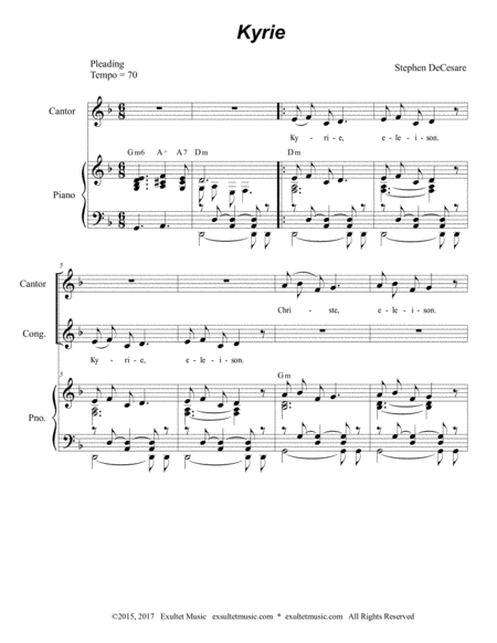 Kyrie From Mass For The People Of God Piano Score Page 2