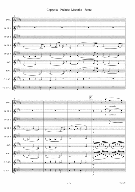 L Delibes Suite From Coppelia For Clarinet Choir Page 2