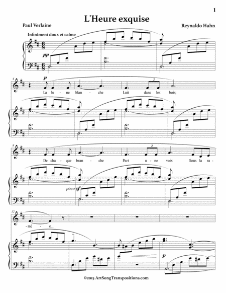 L Heure Exquise D Major Page 2