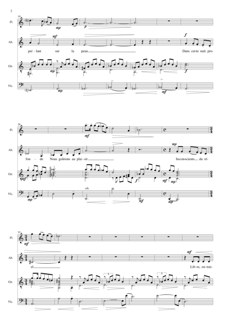 L Inconscient For Flute Alto Voice Cello And Guitar Page 2