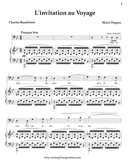 L Invitation Au Voyage G Minor Bass Clef Page 2