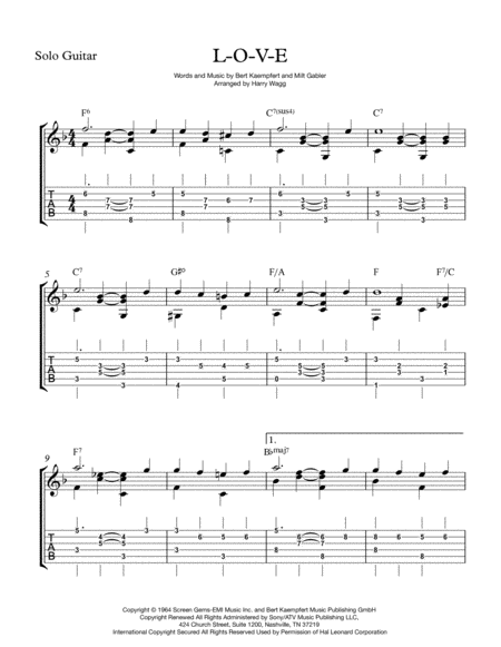 L O V E Solo Jazz Guitar Page 2