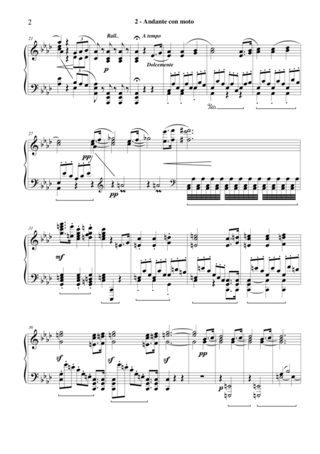 L Van Beethoven Symphony No 5 Op 67 For Piano 2nd Mov Andante Con Moto Page 2