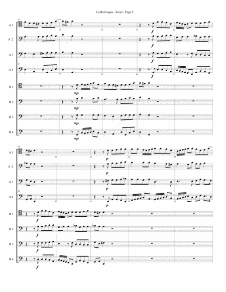 La Belivaqua For Trombone Or Low Brass Octet Page 2