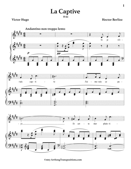 La Captive E Major Page 2