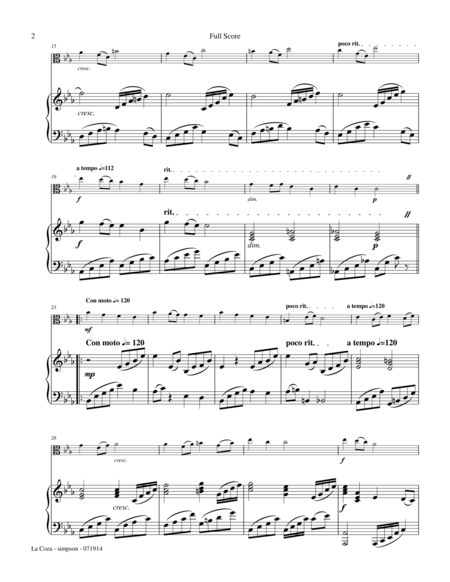 La Coza For Viola Piano Page 2