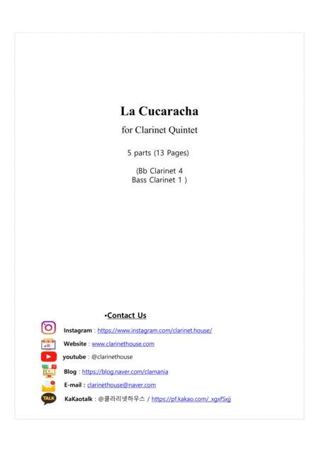 La Cucaracha For Clarinet Quintet Page 2