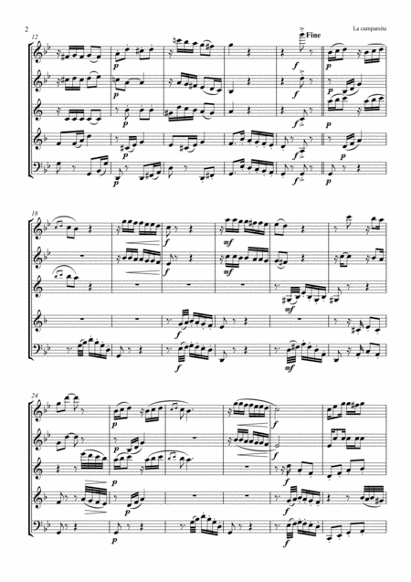 La Cumparsita For Wind Quintet Page 2