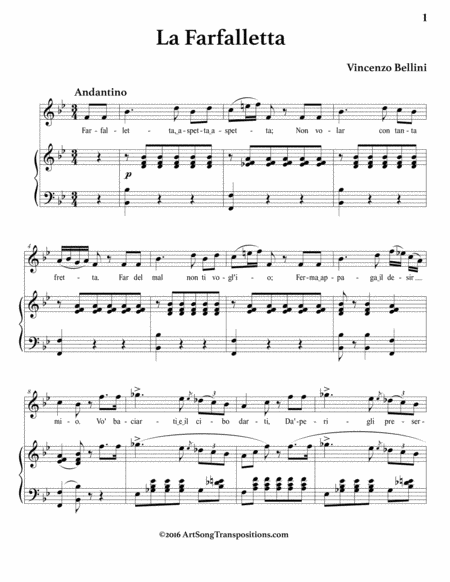 La Farfalletta B Flat Major Page 2