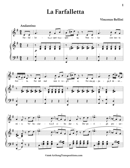 La Farfalletta G Major Page 2