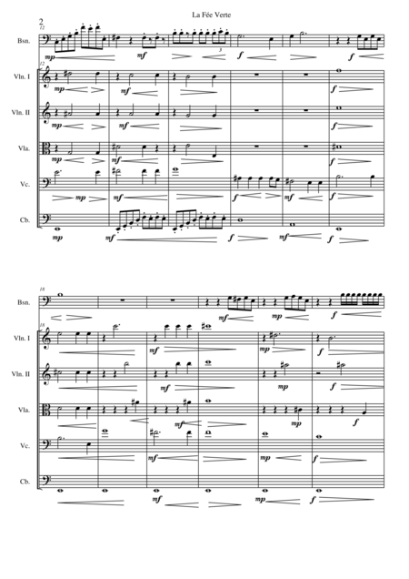 La Fe Verte For Bassoon And String Orchestra Page 2