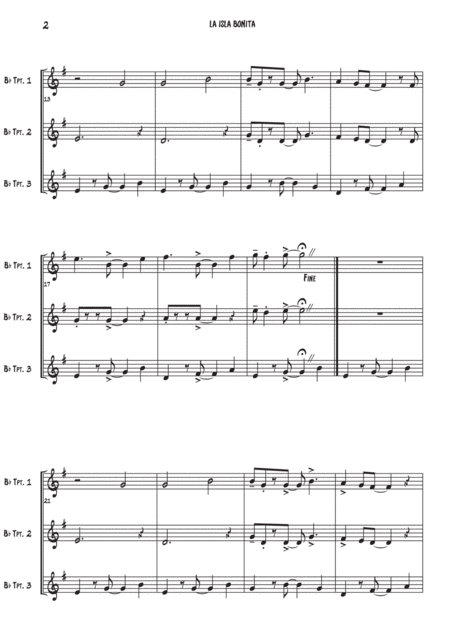 La Isla Bonita Trumpet Trio Page 2