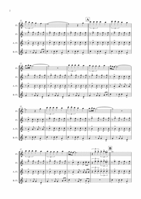 La Paloma Spanish Habanera Flute Quartet Page 2