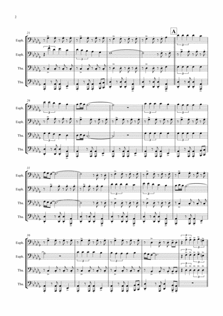 La Paloma Spanish Habanera Low Brass Quartet Tuba Quartet Page 2