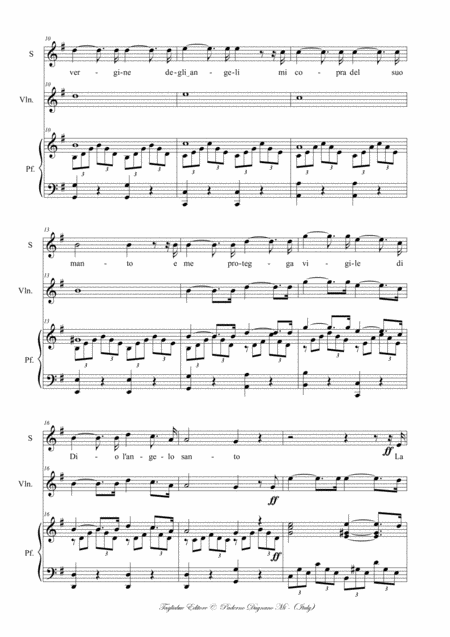 La Vergine Degli Angeli G Verdi Arr For Soprano Violin And Piano Page 2