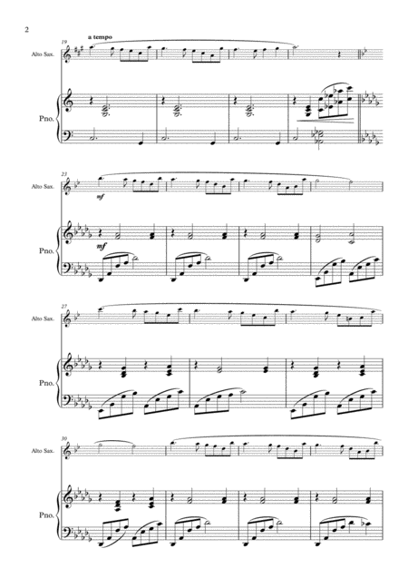 La Vie En Rose For Alto Saxophone And Piano Page 2