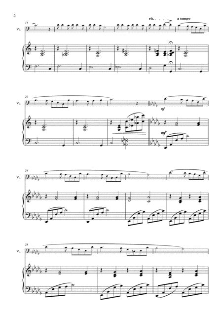 La Vie En Rose For Cello And Piano Page 2