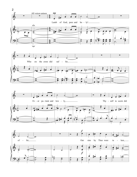 Lamb Of God Satb Reduced Voicing Page 2