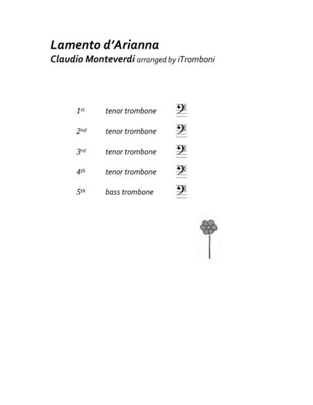 Lamento D Arianna For Trombone Quintet Page 2