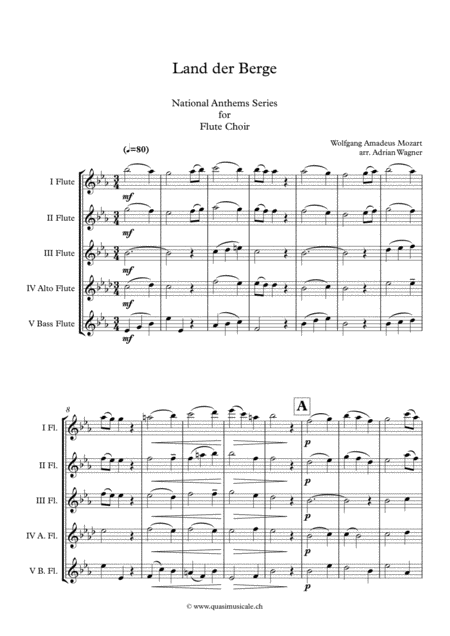 Land Der Berge National Anthem Of Austria Flute Choir Arr Adrian Wagner Page 2