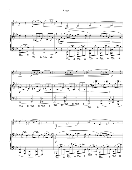 Largo From Op 65 For Violin And Piano Page 2