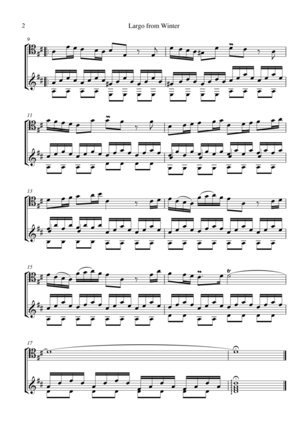 Largo From Winter For Cello And Guitar Page 2