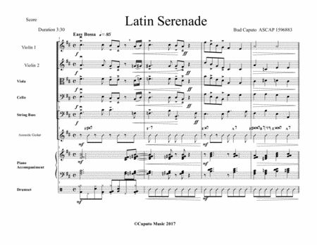 Latin Serenade For Jazz String Ensemble Bossa Nova Page 2