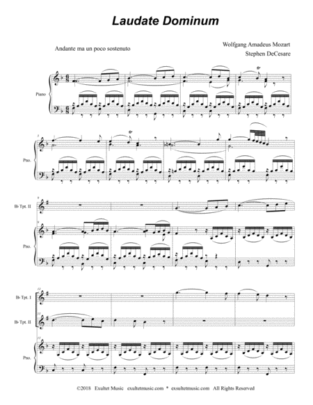 Laudate Dominum Duet For Bb Trumpet Piano Accompaniment Page 2