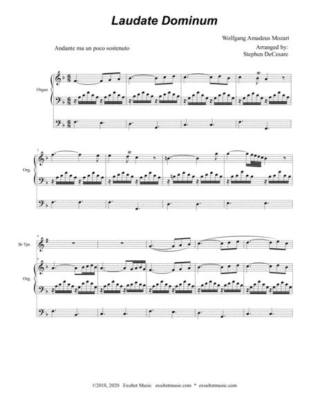 Laudate Dominum For Bb Trumpet Solo Organ Accompaniment Page 2