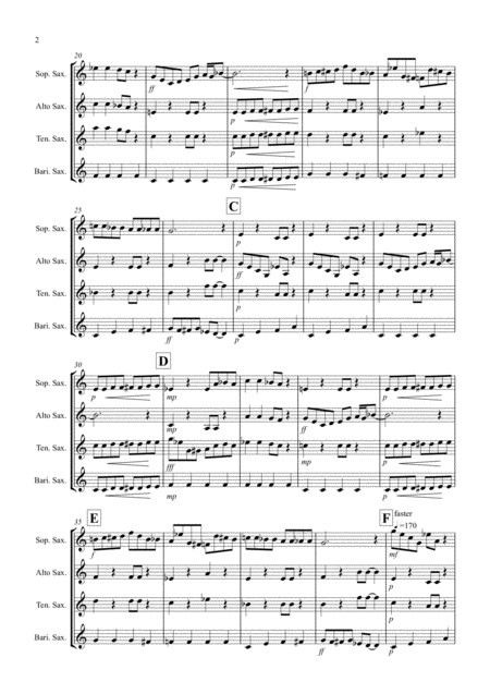 Laundrette Blues For Saxophone Quartet Page 2