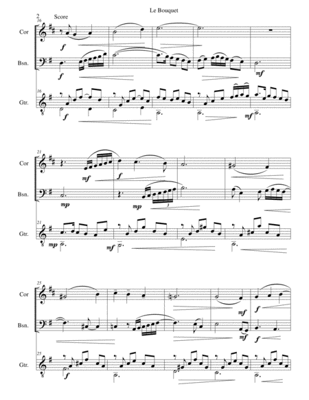Le Bouquet For Cor Anglais Bassoon And Guitar Page 2