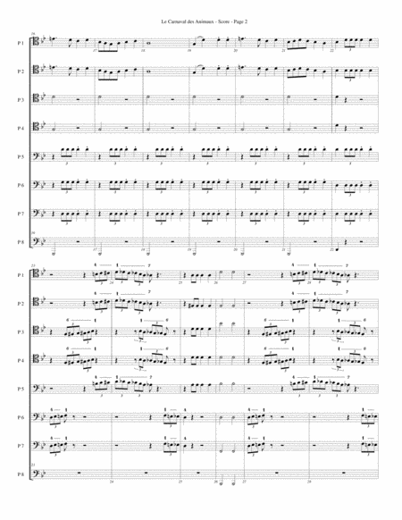 Le Carnaval Des Animaux For Trombone Or Low Brass Octet Page 2