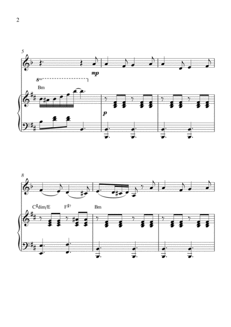 Le Male Lingue Canzone Della Barra Song Of Barra Clarinet In A Solo And Piano Accompaniment Page 2