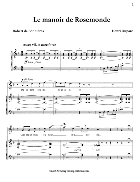 Le Manoir De Rosemonde D Minor Page 2