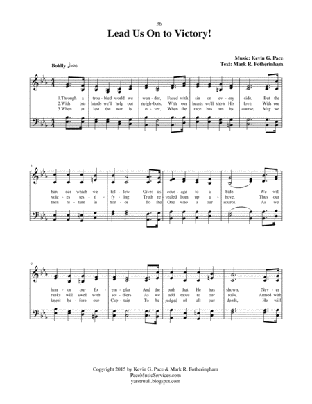 Lead Us On To Victory An Original Hymn For Satb Voices Page 2