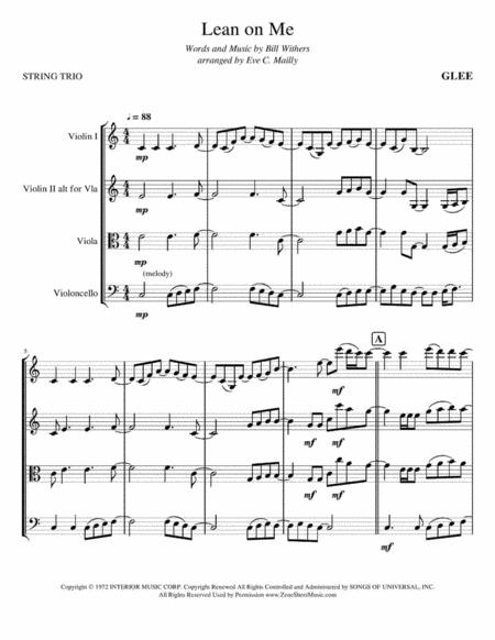 Lean On Me String Trio Page 2