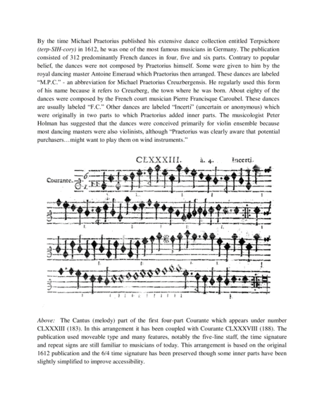 Les Courantes Dances Clxxxiii 183 And Clxxxviii 188 From Terpsichore Praetorius For Strings Page 2