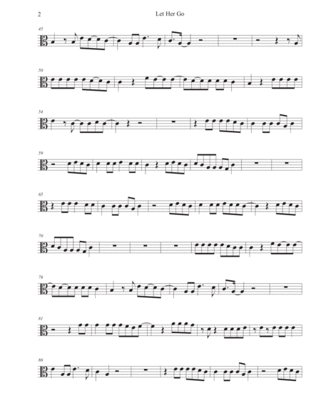 Let Her Go Easy Key Of C Viola Page 2