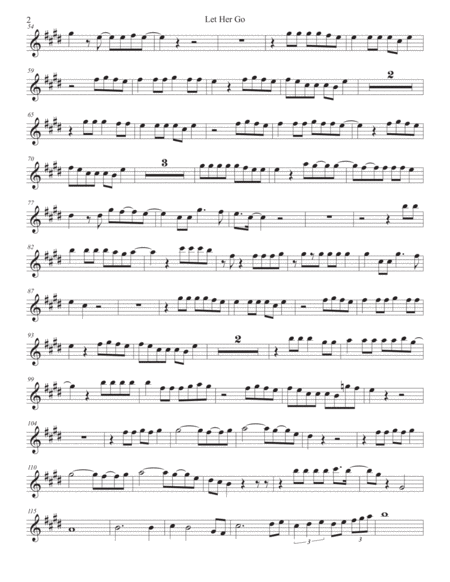 Let Her Go Original Key Alto Sax Page 2