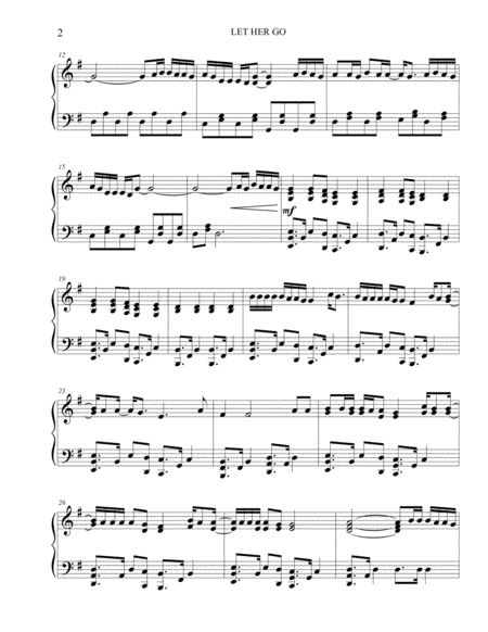 Let Her Go Short Piano Solo Passenger Page 2