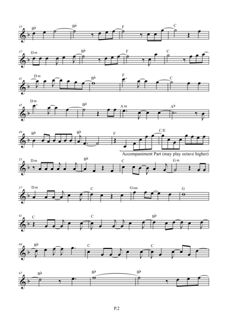 Let It Go From Frozen Alto Saxophone Solo In F Key Page 2
