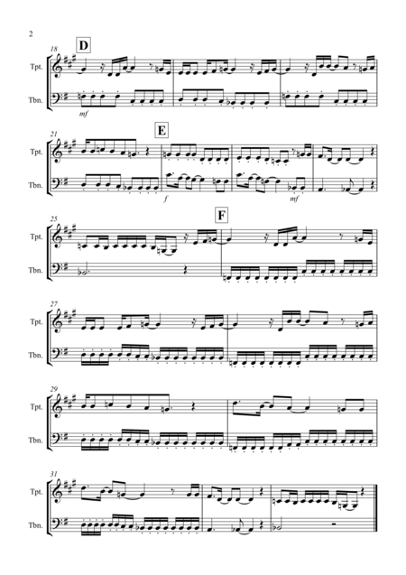 Let It Go From Frozen For Trumpet And Trombone Duet Page 2