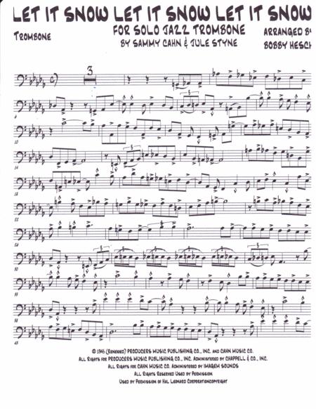 Let It Snow Let It Snow Let It Snow For Solo Jazz Trombone Page 2