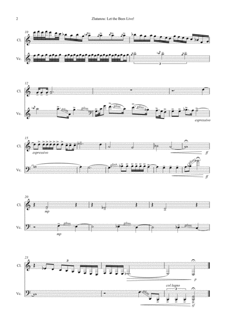 Let The Bees Live Duett For Clarinet In B And Violoncello Page 2